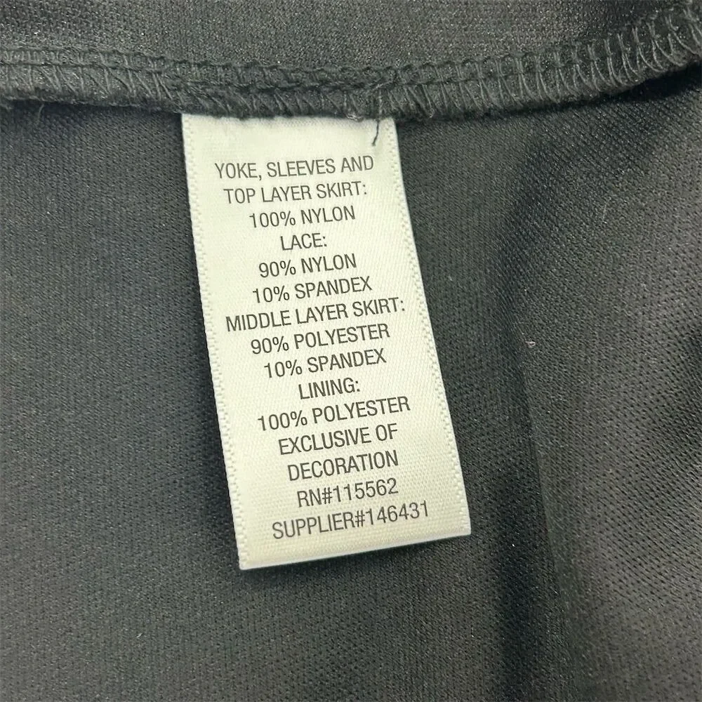 Disney Snow White Black Lace Swing Dress M Polka Dot Party Long Sleeve - Picture 8 of 11